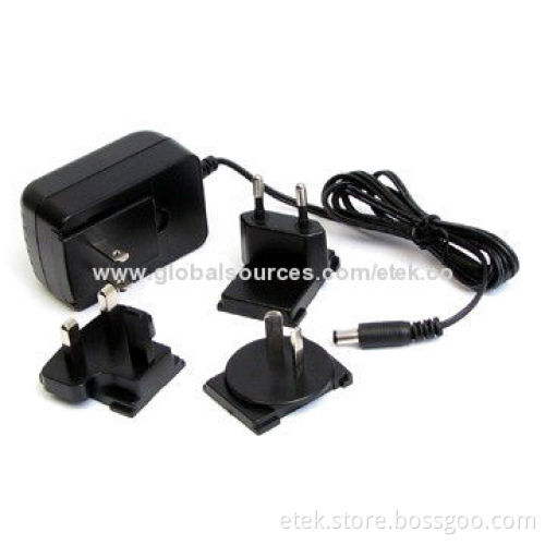 SMPS, PDA, Camera Interchangeable Adapter with 90-264V Input, 5W 24V/1.2A Output, with Convert Plug